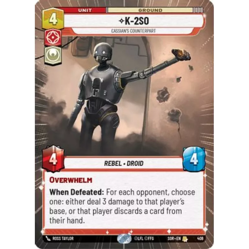 K-2SO - Cassian's Counterpart (Hyperspace) (408) - Spark of Rebellion Foil