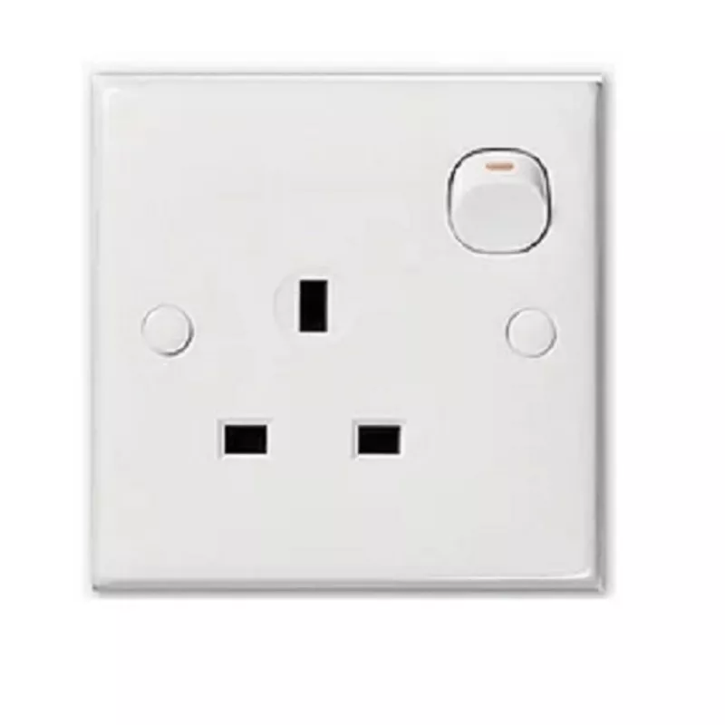 Schneider 13A Single Switched Socket - E30 Series