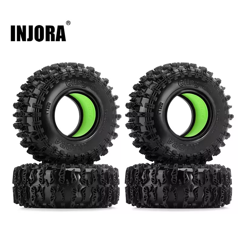 [US Warehouse] 1.3" 70*26mm Cling On Tires & Silicone Rubber Inserts Combo (4)