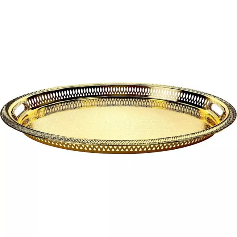 Zolten Oval Tray Gold 4532 cm Elegant Daily Serving